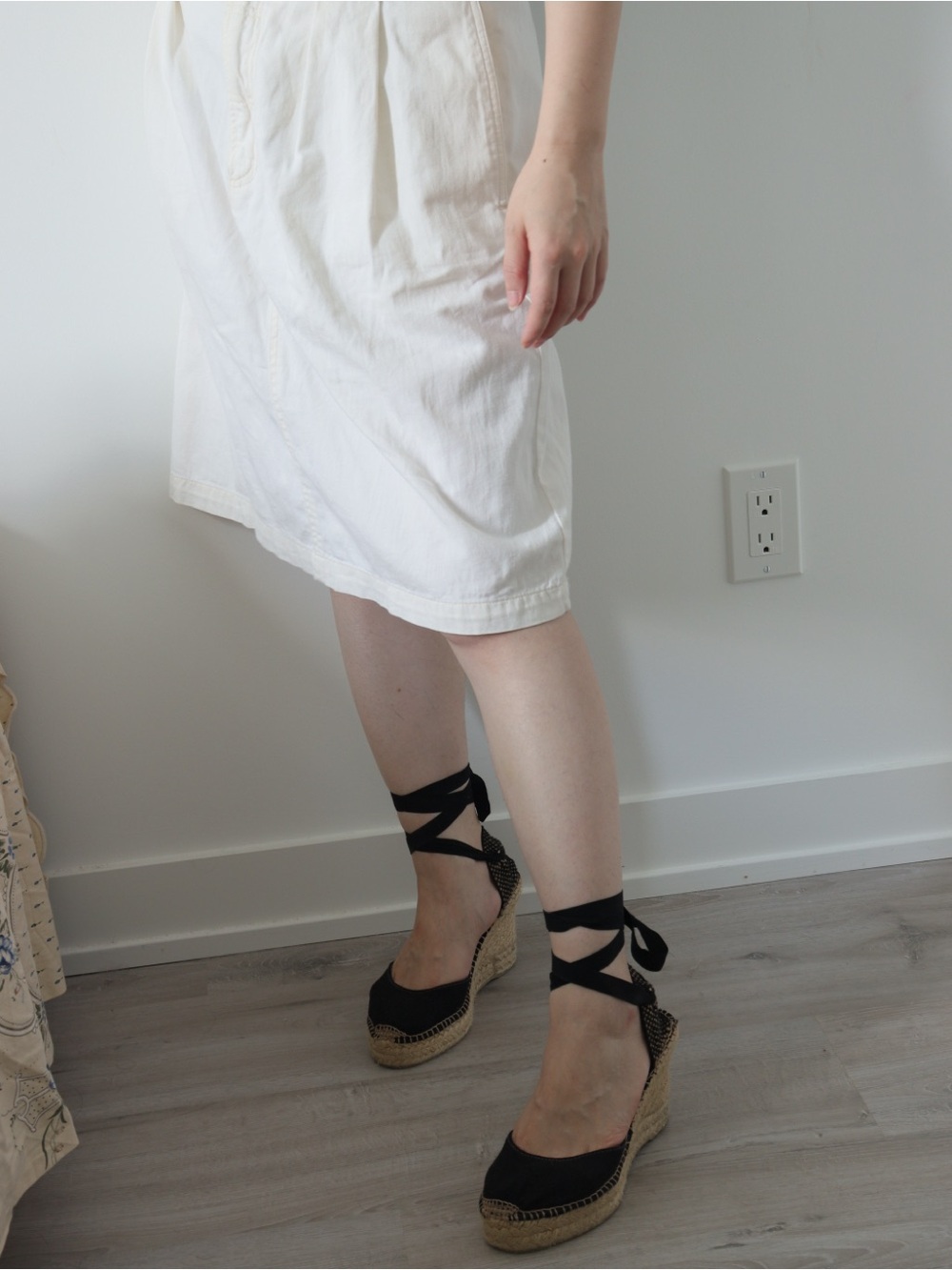 Diego’s Black Espadrille Lace-Up wedges handcrafted in Spain